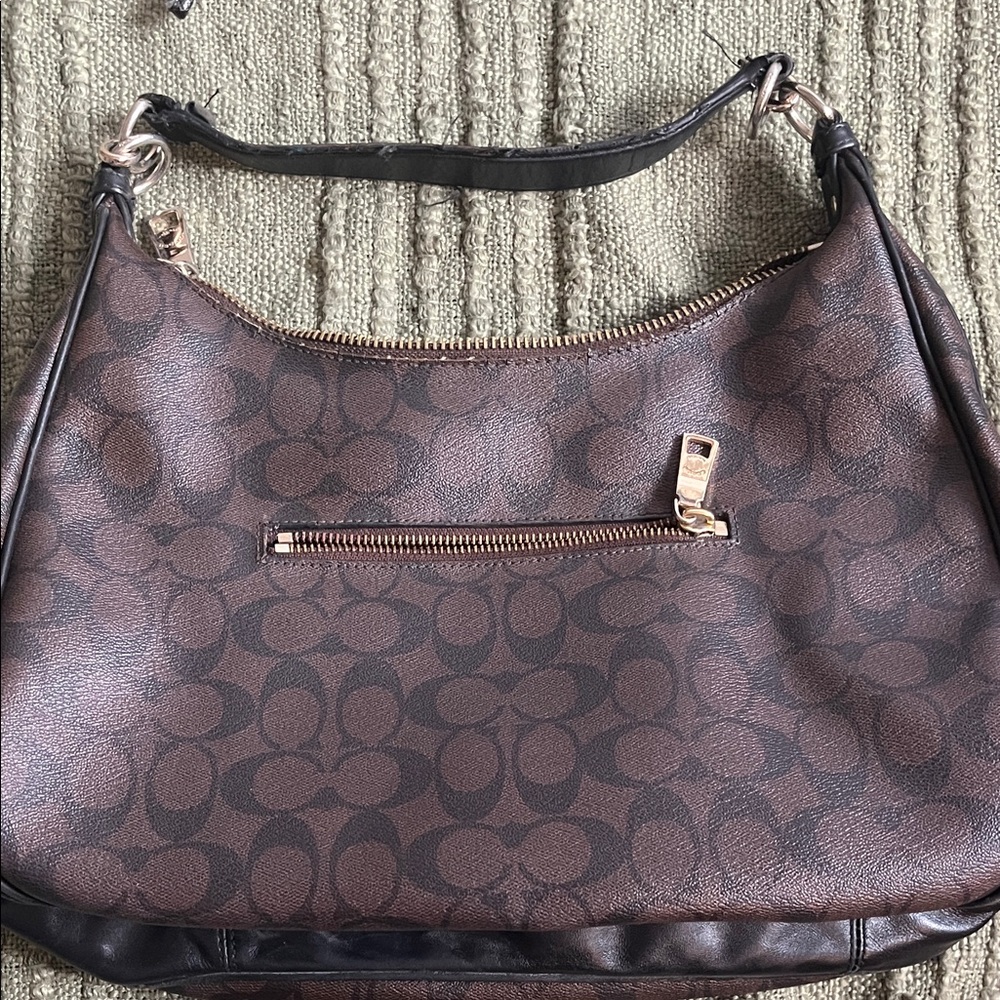 Coach Brown Signature Hobo Bag with Wristlet - Picture 2 of 11